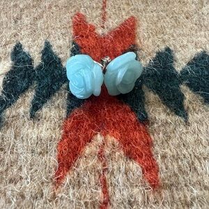 BANANA REPUBLIC Light Blue-Green Rose Stud Earrings